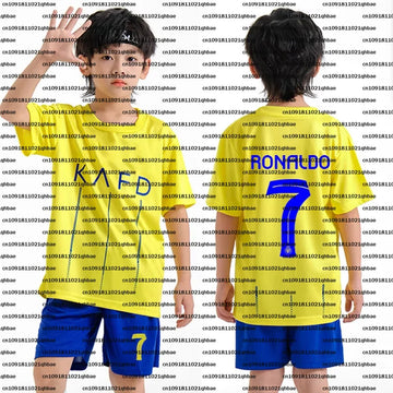 Cristiano Ronaldo Football Jersey Set Casual Quick Drying Fashion Breathable Children's Adult Boys' And Girls' Short Sleeved Set