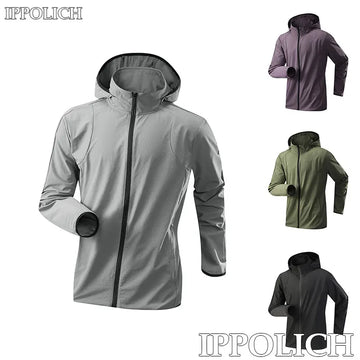 Autumn Sport Jacket Windproof Removable Hooded Jacket Outdoor Running Fitness Jogging Long Sleeve Windproof Unisex Sports Jacket