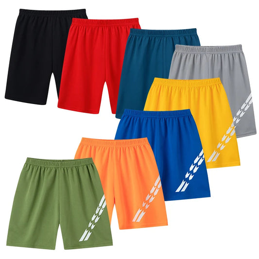 1/4 Pcs Summer Children's Multi-color Quick Drying Sports 5-point Shorts For Boys And Girls Running And Playing Ball Loose Short