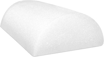 White PE Foam Rollers for Exercise, Finess, Muscle Restoration, Massage Therapy, Sport Recovery, Half-Round 6" x 12"