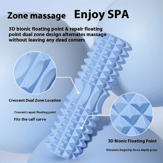 33/45cm Three-dimensional Dot Yoga Foam Roller Body Sculpting Home Gym Whole Body Muscle Massage Relaxer Sports Rehabilitation