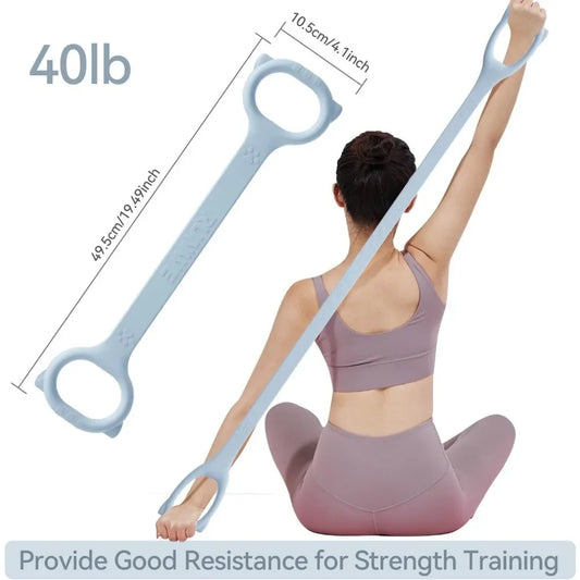 Figure 8 Workout Resistance Band - 3 Elasticities Optional 20 30 40lb, Thicker Durable Arm Back Shoulder Exercise Elastic Rope Y