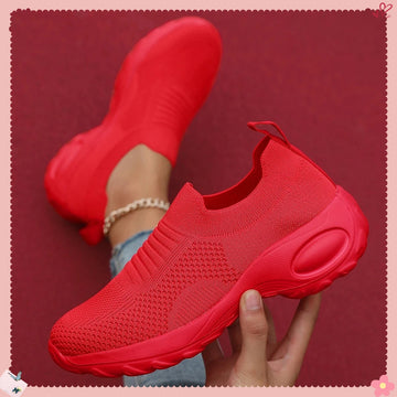 2025 New Plus Size Student Vulcanized Shoes Red Women's Casual Sneakers Comfortable Tennis Shoes Lightweight Sneakers Women