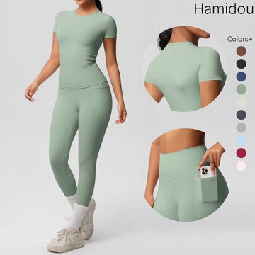 Women 2pcs Patchwork Sport Yoga Suit Women's Tracksuit Jacket Running Shirts Tummy Control Butt Lifting Gey Pants