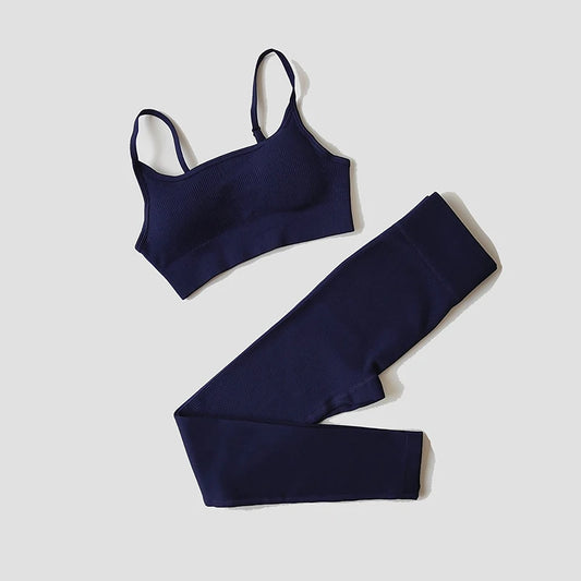 WAREBALL Seamless Yoga Set Women Sportswear Sport Suit Workout Clothes Gym Clothing Sport Top High Waist Seamless Leggings