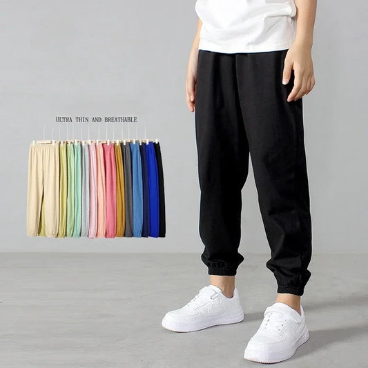 Toddler Jogger Pants Boys' Cotton Sweatpants Children's Mosquito Trousers Unisex Spring Baby Pants Summer Girls' Casual Clothes