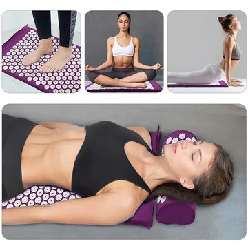1PC/SET Massager Cushion Acupressure Mat Pillow Relieve Stress Back Pain Massage for Acupuncture Yoga Muscle Relaxation