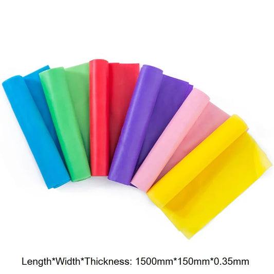 Yoga Resistance Bands Working Out Exercise Band Physical Therapy Outdoor Fitness Training Pilates Home Gym Stretch Elastic Strap