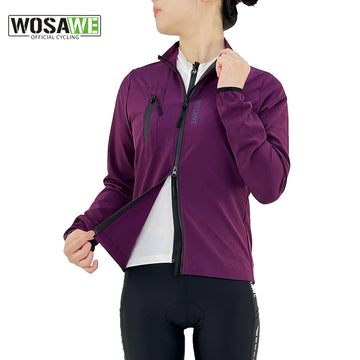 WOSAWE Women's Cycling Jacket Waterproof Windbreaker Cycling Clothing Women Road Bike Jacket Sport Bicycle Coat