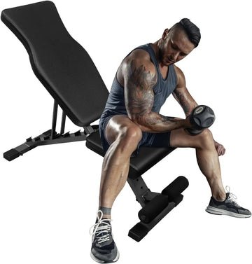 Adjustable Weight Bench Strength Training Bench Workout Benches for Home Gym Dumbbell Exercise Folding Strength Training Sit up