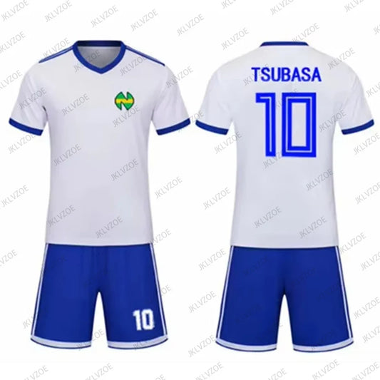 Summer Captain Tsubasa Nankatsu School 3D Print Football T-shirt+Shorts Suit Cosplay Sports Outfit Casual Kids/Adult 2 Piece Set