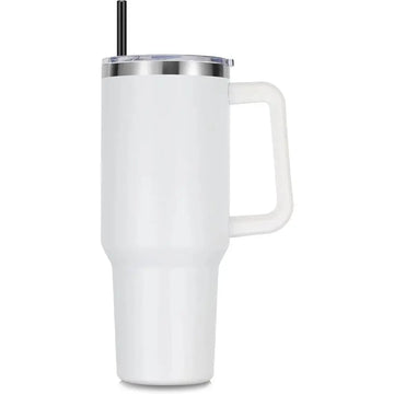 1200ml Thermoscup Stainless Steel Coffee Cart Cup Refrigerated Vacuum Insulated Water Cup with Straw Leak-Proof Lid for Gym