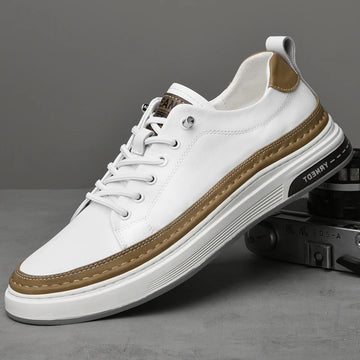 Genuine Leather Men's Casual Shoes Handmade Lace Up Designer Shoes Luxury Brand outdoor Sport Walking Sneakers Tennis Masculino