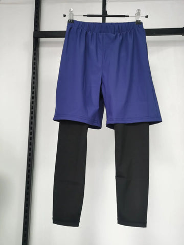 Boys Two-Layer Sports Pants Quick Dry Yoga Children Running Leggings European Style Workout Pants for Cycling/Hiking Basketball