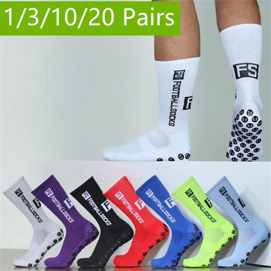 1-20 Pairs men's women's non -sliding football sock High -quality soft and breathable sports sock are suitable running and tr