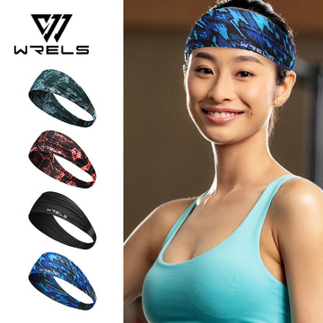 WRELS Wide Breathable Sports Headband Sweatband Hair Band Tie for Workout Yoga Gym Fitness Running Cycling Head Band Hair Bandag