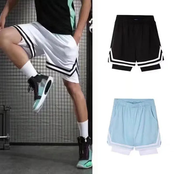 Children's basketball shorts cropped shorts trendy and loose summer pants wearing large shorts for training quick drying fitness