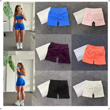 Women's high-waisted yoga pants fitness pants new high-elastic fitness training sprinting high-stretch hip-lifting sports shorts