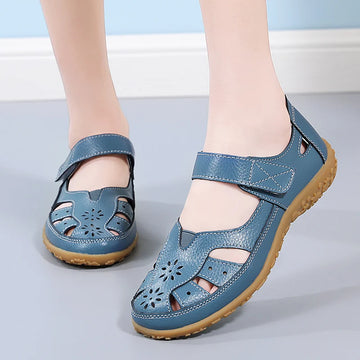 Summer Flat Women's Shoes PU Leather Beach Sandals Outdoor Casual Slippers Large Size Women Sandals Fashion New Loafer