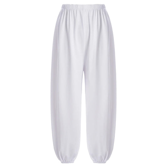 Unisex Kids Kung Fu Pants Loose Pants for Boys Girls Fashion Daily Wear Child Fighting Trousers for Taichi Martial Art Practice