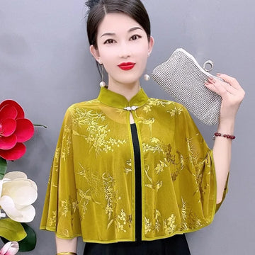 Cloak Summer Capes Ponchos Coats Fashion Clothes Women Clothing Tops Streetwear Party Vintage Casual Elegant Outerwear
