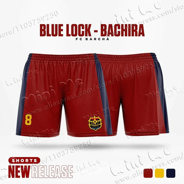 Blue Lock FC Barcha Cartoon Anime Jersey Men Shorts Summer Quick-Dry New Fashion Women Short Pants Sport Children Unisex Bottom