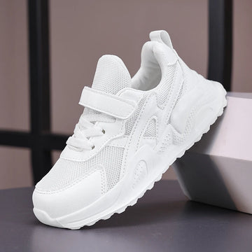 Childrens Sports Shoes Summer Fashion White Mesh Ventilate Snug Non Slip Campus Student Playground Sports Jogging Shoes for Kids