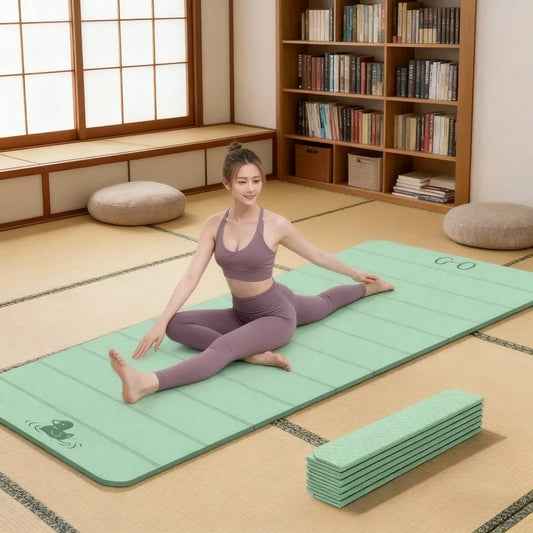 Portable Camping Mat Thickened and Widened Non-slip and Waterproof Luxury Gift Home Fitness Dance Mat Foldable Yoga Jogging Mat