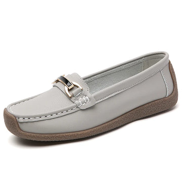 Designer Women Casual Shoes Leather Slip On Flat Shoes Women Loafers Moccasins Luxury Brand Sneakers for Women Plus Size 35-44