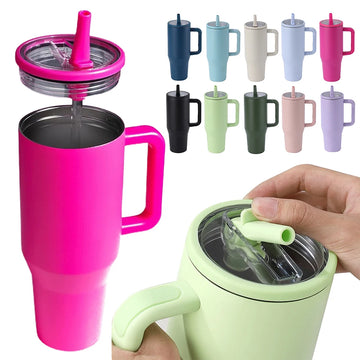 Stainless Steel Water Bottle 40oz Personalized Insulation Cup With Straw Vacuum Flask Cup Insulated Bottle For Outdoor Sports