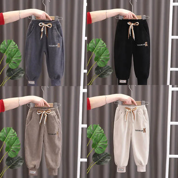 Hot Sale Fleece Children Pants Winter Casual Sports Long Trousers Boys Kids Clothes