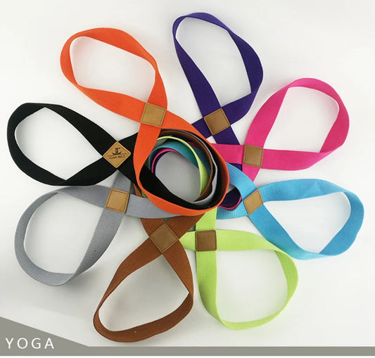Women Yoga Stretch Strap Belt 8-shaped Yoga Pull Up Belt Rope for Wrist Waist Leg Training Gym Accessories Fitness Equipment