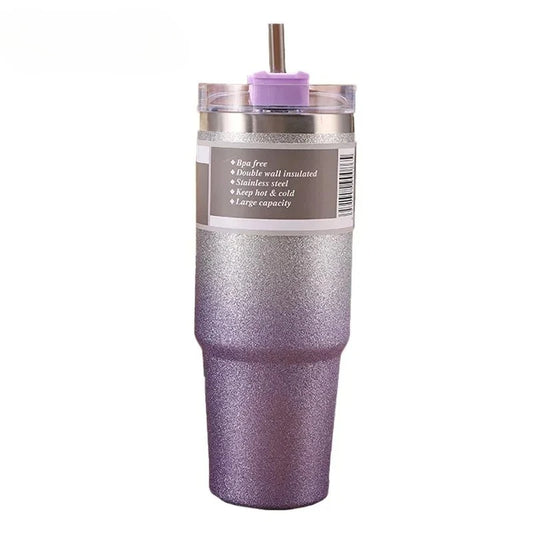Vacuum insulated stainless steel Thermal Mug Coffee Cup with straw insulated travel cup with leakproof cover Thermos Bingba Cup