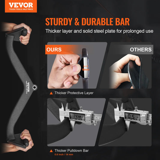 SucceBuy LAT Pulldown Attachment Cable Machine Rowing V-bar Tricep Pull Down Bar Back Strength TrainingRubber Coated HandleGrip