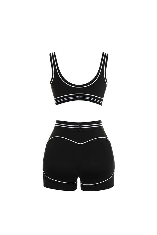 AIAI Lemon Woman Shorts Sports Sets Self-Cultivation Top and Pants Yoga Sets Lady Gym Soft Leggings Clothes Short Running Sets