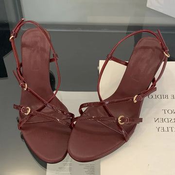 Eilyken Summer Fashion Gladiator Narrow Band Open Toe Women Sandals Thin Low Heel Party Shoes Zapatos De Mujer