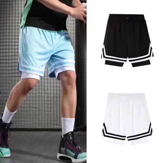 Children's basketball shorts cropped shorts trendy and loose summer pants wearing large shorts for training quick drying fitness