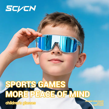 SCVCN Children Sunglasses Outdoor Sports Glasses UV400 Polarized Male and Female Kids Skateboarding Bike Running Sunglasses