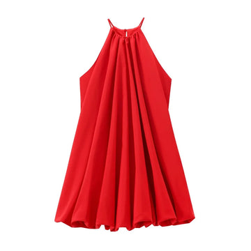 2024ZAR4 Summer New Women's European and American Style Fashion Casual Western style Balloon Style Short Dress