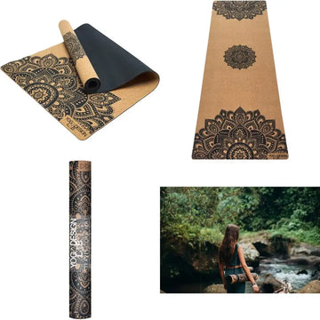 YOGA DESIGN LAB | The Cork Yoga Mat | Eco Luxury | Ideal for Hot Yoga, Power, Bikram, Ashtanga, Sweaty Workouts | Studio Quality