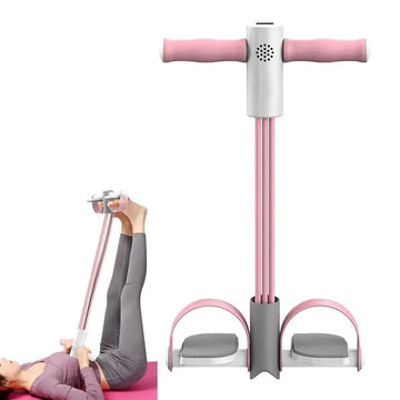 Pedal Exercise Puller 6-Tubes Resistance Band Smart Sit-up Machine Abdominal Fitness Machine Spring Tension Rope Expander Puller