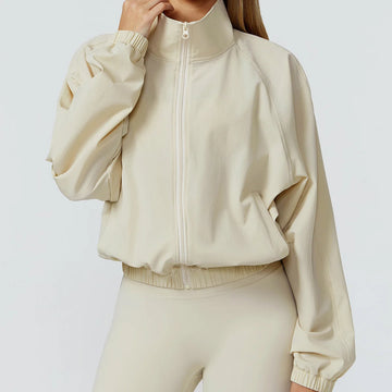 Women's Outdoor Sports Jacket Zip Pullover Running and Jogging Top Long Sleeve Running Coat Yoga Gym Fitness Tight Quick Dry Top