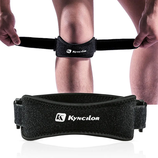 1Pcs Pressurized Patella Knee Straps with Ergonomic Silicone Pad Shock Absorption Sports Knee Pads for Patellar Tendon Support ^