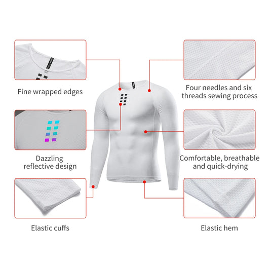 WOSAWE Men's Base Layer Quick Dry Moisture-wicking Cycling Undershirt MTB Bike Vests Compression Bicycle Sport Cycling Jersey