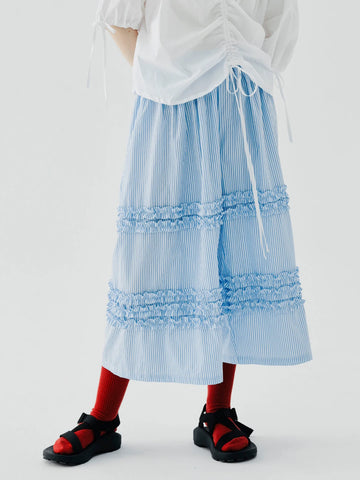 imakokoni original 2023 summer new pure cotton lace wide-leg pants women's nine-minute pants 234119