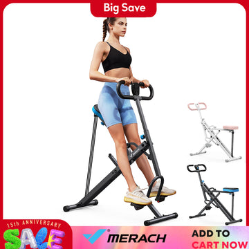 MERACH Squat Machine 2in1 Squat Rowing Machine Easy Setup Foldable Exercise Equipment Glute Trainer Machine Glutes Leg Home Fit
