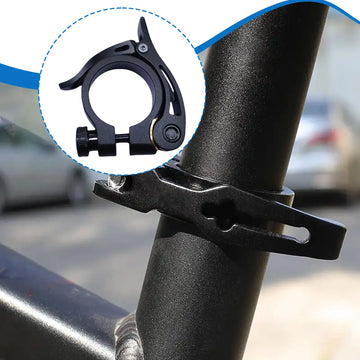 31.8mm Bicycle Seat Tube Clamp Accessory Easily Install Folding Bike Seatpost Clamp Replacement Parts Black Aluminum Alloy