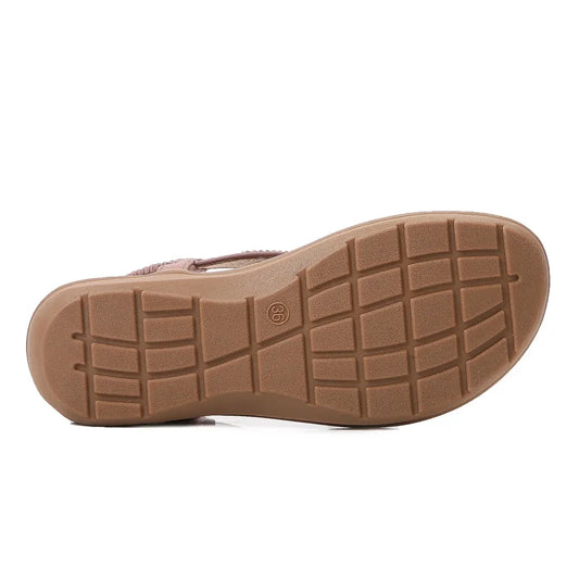BEYARNEHigh Quality Vintage Women's Sandals Brand New Casual Comfortable Female Flats Summer Casual Gladiator Shoes