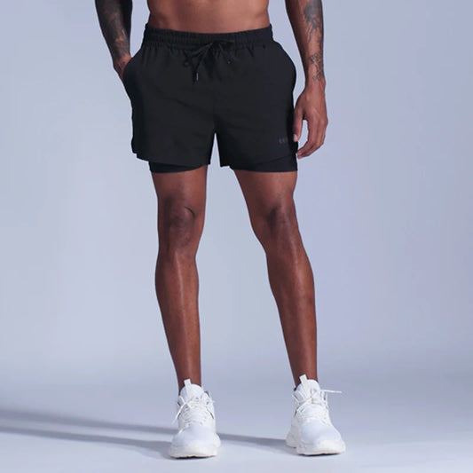 Running Shorts Men 2 in 1 Sports Jogging Fitness Shorts Training Quick Dry Mens Gym Men Shorts Sport gym Short Pants 5