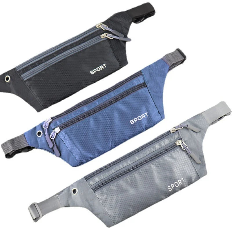 1pc Professional Running Zip Bag Waterproof Sports Chest Shoulder Bags Belt Bum Pouch Unisex Waistbag Hiking Outdoor Accessories